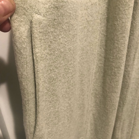 7 For All Mankind Gray Long Line Open Front Cardigan Duster with Pockets - Picture 4 of 5